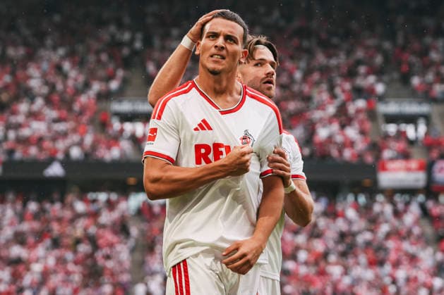 29.08.2026, xjmrgnx, Fussball 1.Bundesliga, 1.FC Koeln - TSG Hoffenheim v.l. SaÃ¯d El Mala (10, Koeln) bejubelt seinen Treffer zum 1:1 (DFL DFB REGULATIONS PROHIBIT ANY USE OF PHOTOGRAPHS as IMAGE SEQUENCES and or QUASI-VIDEO) Koeln *** August 29, 2026, xjmrgnx, Soccer 1 Bundesliga, 1. FC Köln vs. TSG Hoffenheim, Saïd El Mala 10, Cologne celebrates his goal to tie the game at 1–1. DFL DFB REGULATIONS PROHIBIT ANY USE OF PHOTOGRAPHS AS IMAGE SEQUENCES AND OR QUASI-VIDEO. Cologne