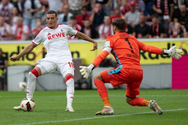 Torschuss Said El Mala 10 (1. FC Koeln), 1. FC Koeln vs. TSG Hoffenheim, Fussball, 1. Bundesliga, 1. Spieltag, 2026 2027, 29.08.2026 DFB regulations prohibit any use of photographs as image sequences and or quasi-video Koeln Nordrhein-Westfalen Deutschland *** Shot on goal by Said El Mala 10, 1. FC Köln, 1. FC Köln vs. TSG Hoffenheim, Soccer, Bundesliga 1, Matchday 1, 2026–2027, August 29, 2026 DFB regulations prohibit any use of photographs as image sequences and or quasi-video Cologne, North Rhine-Westphalia, Germany Copyright: xkolbert-press MarkusxVerwimpx