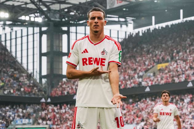 29.08.2026, xjmrgnx, Fussball 1.Bundesliga, 1.FC Koeln - TSG Hoffenheim v.l. SaÃ¯d El Mala (10, Koeln) bejubelt seinen Treffer zum 1:1 (DFL DFB REGULATIONS PROHIBIT ANY USE OF PHOTOGRAPHS as IMAGE SEQUENCES and or QUASI-VIDEO) Koeln *** August 29, 2026, xjmrgnx, Soccer 1 Bundesliga, 1. FC Köln vs. TSG Hoffenheim, Saïd El Mala 10, Cologne celebrates his goal to make it 1–1. DFL and DFB regulations prohibit any use of photographs as image sequences and or quasi-video. Cologne