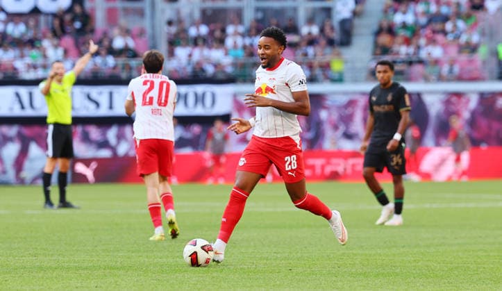 RB Leipzig - Moenchengladbach Bundesliga Leipzig, 29.08.2026, Red Bull Arena, Fussball, Bundesliga, Spieltag 1 , RB Leipzig vs. VFL Borussia Moenchengladbach , Im Bild: Christopher Nkunku (28, RB Leipzig) , *** RB Leipzig vs. Borussia Mönchengladbach, Bundesliga, Leipzig, August 29, 2026, Red Bull Arena, Soccer, Bundesliga, Matchday 1, RB Leipzig vs. VFL Borussia Mönchengladbach, Pictured: Christopher Nkunku, 28, RB Leipzig,