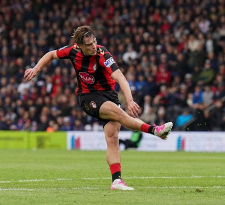 AFC Bournemouth v Everton, Premier League Bournemouth midfielder Alex Scott (8) scores a GOAL 1-0 during the AFC Bournemouth v Everton Premier League match at Vitality Stadium, Bournemouth, England on 29 August 2026 Credit: Robbie Hoad Every Second Media Editorial use only. All images are copyright Every Second Media Limited. No images may be reproduced without prior permission. All rights reserved. Premier League and Football League images are subject to licensing agreements with Football DataCo Limited. see https: www.football-dataco.com Copyright: xIMAGO EveryxSecondxMediax ESM-2122-0030 RobbiexHoadx xEveryxSecondxMediax