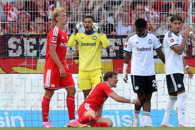 29.08.2026, xtgx, Fussball 1.Bundesliga, Union Berlin - Eintracht Frankfurt v.l. Noah Atubolu (Eintracht Frankfurt) Berlin *** August 29, 2026, xtgx, Soccer, Bundesliga 1, Union Berlin vs. Eintracht Frankfurt, Noah Atubolu, Eintracht Frankfurt, Berlin