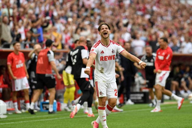 Jan Thielmann (1. FC Koeln) Jubel, jubelt waehrend des Spiels der 1. Bundesliga zwischen 1. FC Koeln und TSG Hoffenheim, RheinEnergieStadion am 29. August 2026 in Koeln, Deutschland. (Foto von Ralf Treese DeFodi Images) +++ Jan Thielmann (1. FC Koeln) celebrates, celebrating during the Bundesliga match between 1. FC Koeln and TSG Hoffenheim at RheinEnergieStadion on August 29, 2026 in Cologne, Germany. (Photo by Ralf Treese DeFodi Images) DFB DFL REGULATIONS PROHIBIT ANY USE OF PHOTOGRAPHS AS IMAGE SEQUENCES AND OR QUASI-VIDEO. (Photo by Ralf Treese DeFodi Images) - *** Jan Thielmann, 1. FC Köln, celebrating during the Bundesliga match between 1. FC Köln and TSG Hoffenheim, RheinEnergieStadion on August 29, 2026, in Cologne, Germany. Photo by Ralf Treese, DeFodi Images. Jan Thielmann, 1 FC Cologne, celebrates during the Bundesliga match between 1 FC Cologne and TSG Hoffenheim at RheinEnergieStadion on August 29, 2026 in Cologne, Germany. Photo by Ralf Treese, DeFodi Images. DFB and DFL regulations prohibit any use of photographs as image sequences and or quasi-video. Photo by Ralf Treese, DeFodi Images.