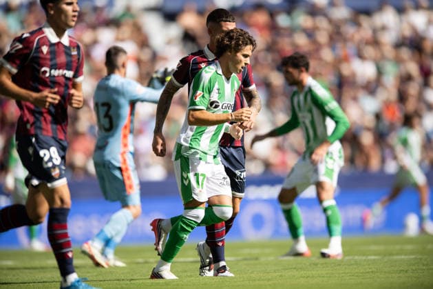 ESP: LaLiga EA Sports UD Levante v Real Betis Rodrigo Riquelme Reche of Real Betis during LaLiga EA Sports, between UD Levante v Real Betis played at Ciudad de Valencia Stadium in Valencia on August 29, 2026 in Spain; Valencia Spain Futbol Copyright: xAgenciaxLOFx