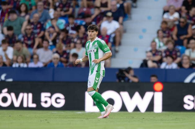 ESP: LaLiga EA Sports UD Levante v Real Betis Fran Garcia of Real Betis during LaLiga EA Sports, between UD Levante v Real Betis played at Ciudad de Valencia Stadium in Valencia on August 29, 2026 in Spain; Valencia Spain Futbol Copyright: xAgenciaxLOFx