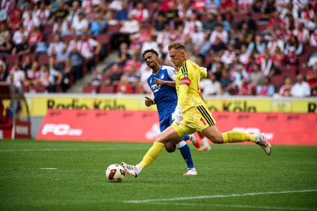 COLOGNE, GERMANY - 29 AUGUST, 2026: Marvin Schwaebe - 1. FC Koeln v TSG 1899 Hoffenheim - Bundesliga at RheinEnergieStadion.  Copyright: xVitaliixKliuievx