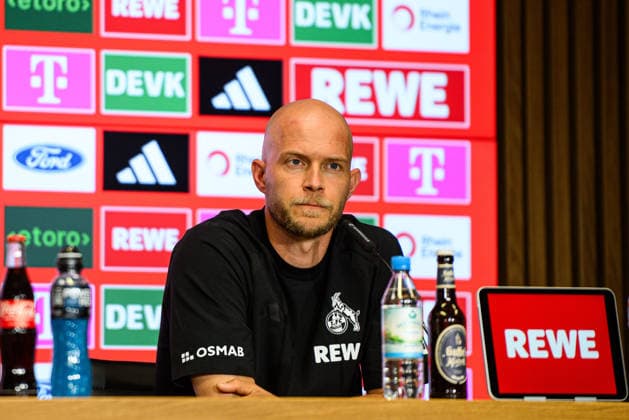 COLOGNE, GERMANY - 29 AUGUST, 2026: Rene Wagner , presse conference - 1. FC Koeln v TSG 1899 Hoffenheim - Bundesliga at RheinEnergieStadion.  Copyright: xVitaliixKliuievx