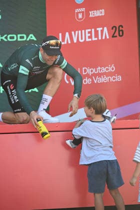 29-08-2026 Vuelta A Espana; Tappa 08 Pucol - Xeraco; 2026, Visma - Lease A Bike; Van Aert, Wout; Figlio Van Aert, Wout; Xeraco; 
