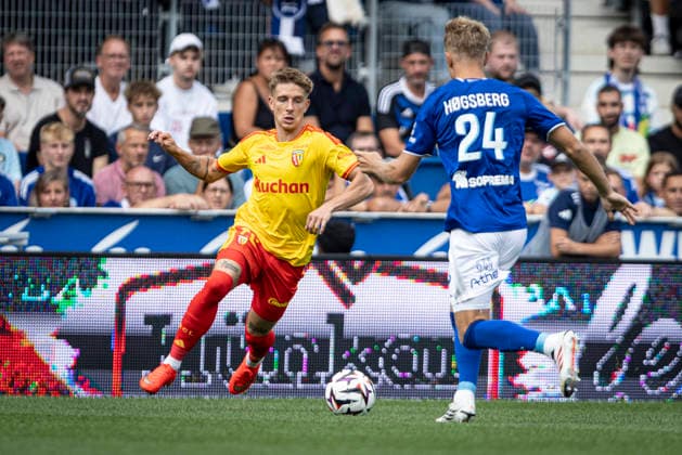 FOOTBALL : Racing Strasbourg vs RC Lens - Ligue 1 J2 Stade de la Meinau - 29 08 2026 Lucas Hogsberg 24 (Racing Strasbourg)  Copyright: xx