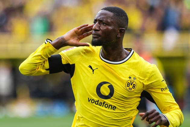 2026.08.29, xkwix, Fußball, Bundesliga, Borussia Dortmund - Hamburger SV, Signal Iduna Park, 1.Spieltag, Saison 2026 2027: Torjubel von Serhou Guirassy (Borussia Dortmund 9) nach Tor zum 1:0 DFB regulations prohibit any use of photographs as image sequences and or quasi-video. Photo: xKamilxWilkowskixPressefotoKochx Nordrhein-Westfalen Deutschland *** August 29, 2026, xkwix, Soccer, Bundesliga, Borussia Dortmund vs. Hamburger SV, Signal Iduna Park, Matchday 1, 2026–2027 season. Serhou Guirassy of Borussia Dortmund celebrates after scoring the 1–0 goal. DFB regulations prohibit any use of photographs as image sequences and or quasi-video. Photo: xKamilxWilkowskixPressefotoKochx, North Rhine-Westphalia, Germany