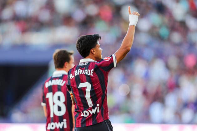 August 29, 2026, Valencia, Valencia, SPAIN: Roger Brugue of Levante UD celebrates a goal during the Spanish league, LaLiga EA Sports, football match played between Levante UD and Real Betis Balompie at Ciutat de Valencia stadium on August 29, 2026, in Valencia, Spain. Levante UD V Real Betis Balompie - LaLiga EA Sports  - ZUMAa181 20260829_zaa_a181_084 Copyright: xIvanxTerronx