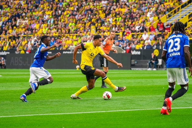 Jobe Bellingham (Borussia Dortmund, 7), Deutschland: Fussball, Bundesliga, Saison 2026 27, 1. Spieltag, 29.08.2026, Borussia Dortmund vs Hamburger SV, Signal-Iduna-Park (Dortmund, Nordrhein-Westfalen) *** Jobe Bellingham, Borussia Dortmund, 7, German Soccer, Bundesliga, 2026–27 Season, Matchday 1, August 29, 2026, Borussia Dortmund vs. Hamburger SV, Signal Iduna Park, Dortmund, North Rhine-Westphalia Copyright: xLeonxFrickx