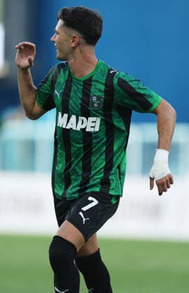 Sassuolo™s Cristian Volpato exultation after goal 1-0 during the Serie A soccer match between Sassuolo and Torino at the Mapei Stadium in Reggio Emilia, north east Italy - August1 29, 2026. - Soccer  Copyright: xGiannixSantandrea LaPressex