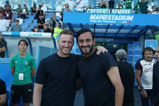 Torino™s mister ignazio Abate and Sassuolo s mister Alberto Aquilani during the Serie A soccer match between Sassuolo and Torino at the Mapei Stadium in Reggio Emilia, north east Italy - August1 29, 2026. - Soccer  Copyright: xGiannixSantandrea LaPressex