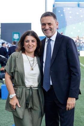 August 29, 2026, Reggio Emilia, REGGIO EMILIA: Sassuolo s CEO Veronica Squinzi with Sassuolo s general manager Andrea Fabris prior the Italian Serie A soccer match US Sassuolo vs Torino FC at Mapei Stadium in Reggio Emilia, Italy, 29 August 2026. ANSA SERENA CAMPANINI. Soccer: Serie A; Sassuolo-Torino  - ZUMAa110 20260829_zaf_a110_015 Copyright: xSerenaxCampaninix