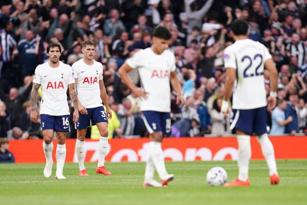 Premier League: Tottenham Hotspur v Newcastle Untied Tottenham players look on as Newcastle make 0-1 during the Premier League match Tottenham Hotspur vs Newcastle Untied at Tottenham Hotspur Stadium, London, United Kingdom on 29 August 2026 (Photo by Harvey Murphy News Images) Copyright: xHarveyxMurphy NewsxImagesx