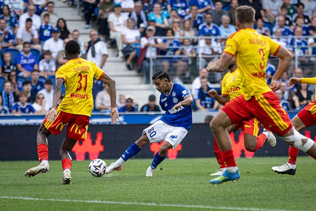 FOOTBALL : Racing Strasbourg vs RC Lens - Ligue 1 J2 Stade de la Meinau - 29 08 2026 Gessime Yassine 80 (Racing Strasbourg) but  Copyright: xelyxandroxcegarrax