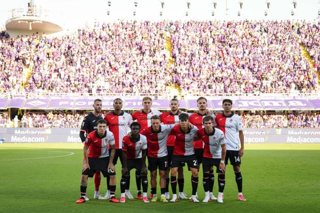 Team Fiorentina during the Serie A soccer match between Fiorentina and Frosinone at the Artemio Franchi Stadium in Florence, north Italy - Saturday, August 29, 2026 -  Copyright: xMassimoxPaolone LaPressex