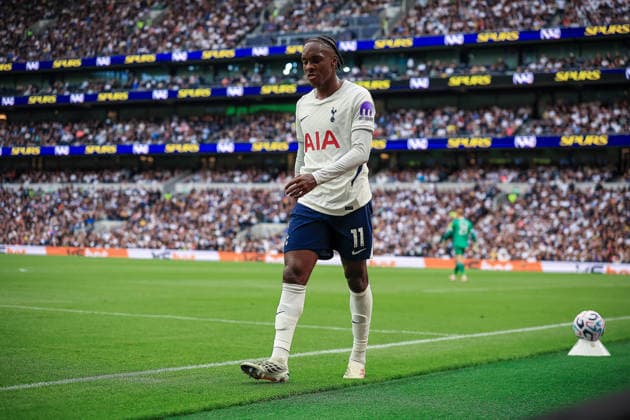 Tottenham Hotspur v Newcastle United, Premier League Tottenham Hotspur Forward Mathys Tel (11) walks of dejected during the Premier League match between Tottenham Hotspur and Newcastle United at Tottenham Hotspur Stadium, London, UK on 29 August 2026. London Tottenham Hotspur Stadium London UK Editorial use only DataCo restrictions apply See www.football-dataco.com , Copyright: xChrisxFoxwellx PSI-24771-0107