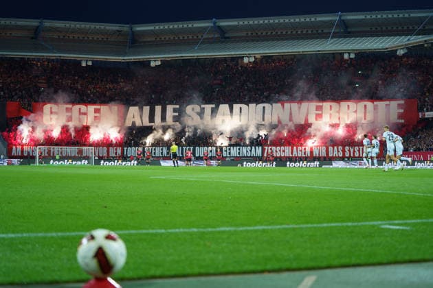 Nordkurve der heimischen 1.FC Nuernberg Fans mit Spruchband, GER, 1. FC Nuernberg vs. Arminia Bielefeld, Fussball, 2. Bundesliga, 3. Spieltag, Saison 2026 2027, 29.08.2026, DFL REGULATIONS PROHIBIT ANY USE OF PHOTOGRAPHS AS IMAGE SEQUENCES AND OR QUASI-VIDEO, GER, 1. FC Nuernberg vs. Arminia Bielefeld, Fussball, 2. Bundesliga, 3. Spieltag, Saison 2026 2027, 29.08.2026 Nuernberg *** North Stand of the home 1. FC Nuremberg fans with a banner, GER, 1. FC Nuremberg vs. Arminia Bielefeld, soccer, 2. Bundesliga, Matchday 3, 2026–2027 season, August 29, 2026, DFL regulations prohibit any use of photographs as image sequences and or quasi-video, GER, 1 FC Nuremberg vs. Arminia Bielefeld, soccer, 2. Bundesliga, Matchday 3, 2026–2027 season, August 29, 2026, Nuremberg Copyright: xEibner-Pressefoto MaxxVogelx EP_MVL