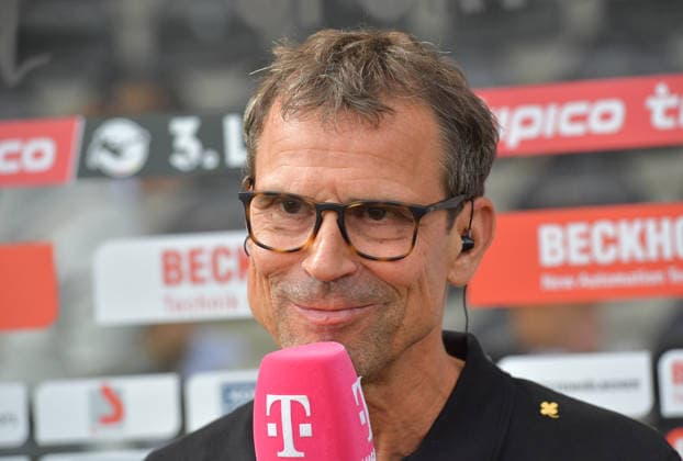 29.08.2026, GER, Fussball, 3.Liga, Saison 2026 2027, 03. Spieltag, Sportclub-Arena, Verl SC Verl - Fortuna Köln 1 : 2 Matthias Mink (Trainer Fortuna Köln), Aktion, Einzelbild, Quer, Mimik, Gestik, Trainer, Coach