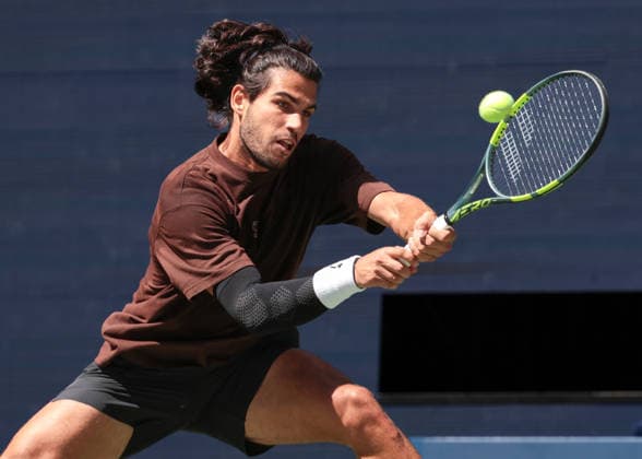 Carlos Alcaraz, Training, Practice, US Open Championships, Billie Jean King National Tennis Center, Flushing Meadows, New York, USA . Copyright: xJuergenxHasenkopfx