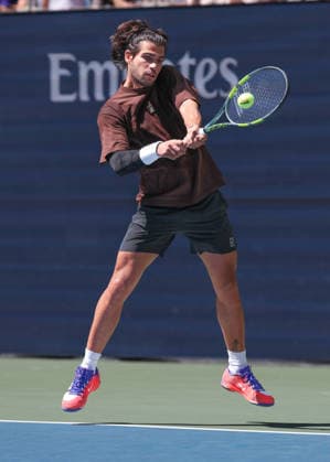 Carlos Alcaraz, Training, Practice, US Open Championships, Billie Jean King National Tennis Center, Flushing Meadows, New York, USA . Copyright: xJuergenxHasenkopfx