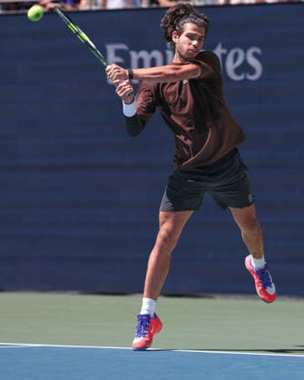 Carlos Alcaraz, Training, Practice, US Open Championships, Billie Jean King National Tennis Center, Flushing Meadows, New York, USA . Copyright: xJuergenxHasenkopfx