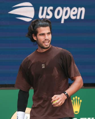 Carlos Alcaraz, Training, Practice, US Open Championships, Billie Jean King National Tennis Center, Flushing Meadows, New York, USA . Copyright: xJuergenxHasenkopfx