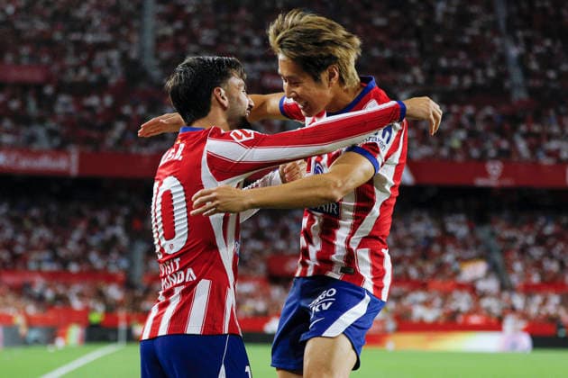 ESP: Sevilla FC - Atletico de Madrid. La Liga EA Sports. Matchday 3 Alex Baena of Atletico de Madrid celebrates after scoring the 0-1 during the La Liga EA Sports match between Sevilla FC and Atletico de Madrid played at Ramon Sanchez Pizjuan Stadium on August 29, 2026 in Sevilla, Spain. kpng Copyright: xAntonioxPozox xPRESSINPHOTOx PS_2627_SEV_ATM_001
