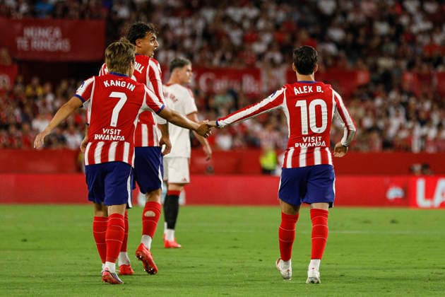 ESP: Sevilla FC - Atletico de Madrid. La Liga EA Sports. Matchday 3 Alex Baena of Atletico de Madrid celebrates after scoring the 0-1 during the La Liga EA Sports match between Sevilla FC and Atletico de Madrid played at Ramon Sanchez Pizjuan Stadium on August 29, 2026 in Sevilla, Spain. kpng Copyright: xAntonioxPozox xPRESSINPHOTOx PS_2627_SEV_ATM_006