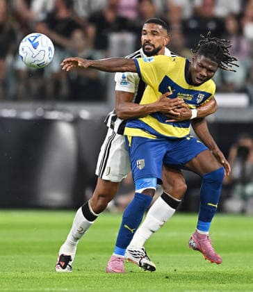 August 29, 2026, Turin, Italy: Juventus Gleison Bremer and Parma s Lamine Keitac in action during the italian Serie A soccer match Juventus FC vs Parma Calcio at the Allianz Stadium in Turin, Italy, 29 August 2026 ANSA ALESSANDRO DI MARCO. Soccer: Serie A; Juventus FC-Parma Calcio  - ZUMAa110 20260829_zaf_a110_047 Copyright: xAlessandroxDixMarcox
