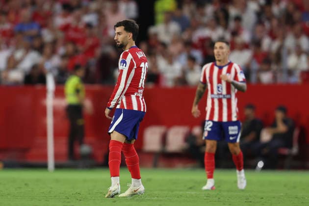 ESP: Sevilla FC - Atletico de Madrid. La Liga EA Sports. Matchday 3 Alex Baena of Atletico de Madrid celebrates after scoring the 0-3 during the La Liga EA Sports match between Sevilla FC and Atletico de Madrid played at Ramon Sanchez Pizjuan Stadium on August 29, 2026 in Sevilla, Spain. kpng Copyright: xAntonioxPozox xPRESSINPHOTOx AP_2627_SEV_ATM_031
