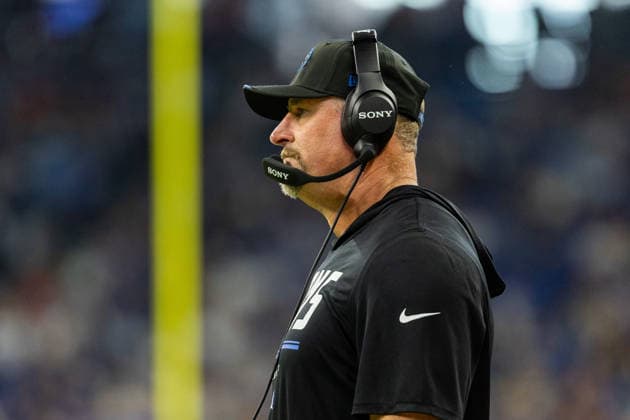 Aug 29, 2026; Indianapolis, Indiana, USA; Detroit Lions head coach Dan Campbell looks on from the sidelines during NFL, American Football Herren, USA preseason game action against the Indianapolis Colts at Lucas Oil Stadium. Mandatory Credit: -Cal Media NFL 2026: Lions Vs Colts AUG 29  - ZUMAc04_ 20260829_zma_c04_021 Copyright: xJohnxMersitsx