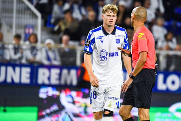 FOOTBALL : AJ Auxerre vs SCO Angers - Ligue 1 - JournÃ e 2 - 29 08 2026 Arthur Piedfort (AJ Auxerre) AuxerreFrance  Copyright: xBaptistexAutissierx