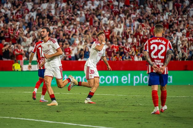 RECORD DATE NOT STATED ESP: LaLiga EA Sports Sevilla FC v Atletico de Madrid Miguel Angel Sierra of Sevilla scores goal during LaLiga EA Sports, between Sevilla FC v Atletico de Madrid played at Ramon Sanchez-Pizjuan Stadium in Sevilla on August 29, 2026 in Spain Spain Futbol Copyright: xAgenciaxLOFx