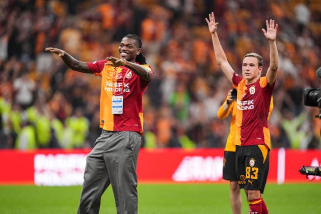 Galatasaray v Goztepe - Turkish Super Lig ISTANBUL, TURKIYE - AUGUST 29: Galatasaray s new signing Rafael Leao (L) and Batrakov celebrate after the Turkish Super Lig week 3 match between Galatasaray and Goztepe at RAMS Park in Istanbul, Turkiye on August 29, 2026. Cemal Yurttas Anadolu Istanbul Turkey. Editorial use only. Please get in touch for any other usage.  Copyright: x2026xAnadoluxCemalxYurttasx
