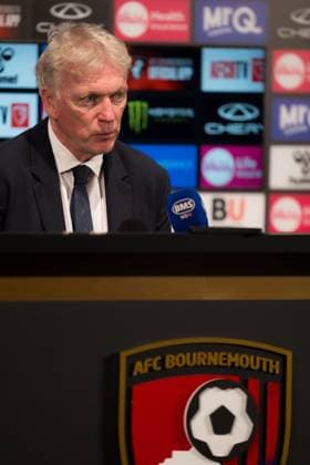 Everton Manager David Moyes talks during post match press conference, PK, Pressekonferenz Bournemouth v Everton, Premier League, Football, Vitality Stadium, Bournemouth, UK - 29 Aug 2026Bournemouth Vitality Stadium United Kingdom EDITORIAL USE ONLY No use with unauthorised audio, video, data, fixture lists, club league logos or live services. Online in-match use limited to 120 images, no video emulation. No use in betting, games or single club league player publications.  Copyright: xWiredxPhotos Shutterstockx 17124895ee