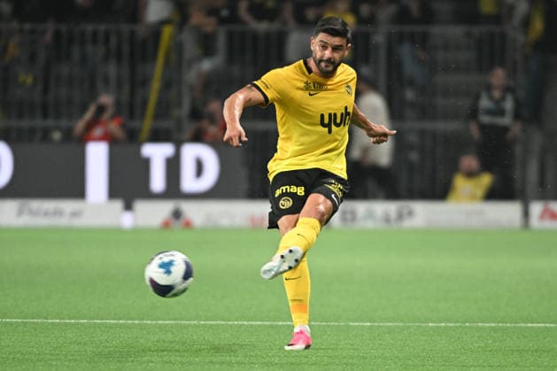 BERN, SWITZERLAND - AUGUST 29: Loris Benito of Young Boys in action during the Swiss Super League match between BSC Young Boys and FC Basel 1893 at Stadion Wankdorf on August 29, 2026 in Bern, Switzerland. Bern Stadion Wankdorf Bern Switzerland Copyright: xJustPictures.ch ManuelxWinterbergerx jp-en-EuSpIm-MWI_2765