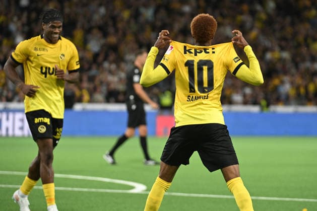 BERN, SWITZERLAND - AUGUST 29: Alvyn Sanches of Young Boys celebrates his goal to make it 3-2 during the Swiss Super League match between BSC Young Boys and FC Basel 1893 at Stadion Wankdorf on August 29, 2026 in Bern, Switzerland. Bern Stadion Wankdorf Bern Switzerland Copyright: xJustPictures.ch ManuelxWinterbergerx jp-en-EuSpIm-MWI_2875