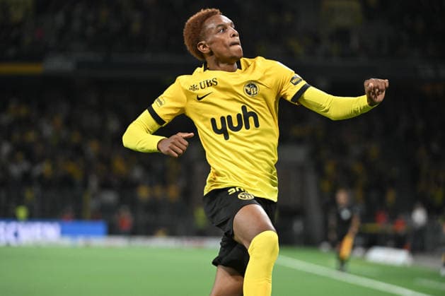 BERN, SWITZERLAND - AUGUST 29: Alvyn Sanches of Young Boys celebrates his goal to make it 3-2 during the Swiss Super League match between BSC Young Boys and FC Basel 1893 at Stadion Wankdorf on August 29, 2026 in Bern, Switzerland. Bern Stadion Wankdorf Bern Switzerland Copyright: xJustPictures.ch ManuelxWinterbergerx jp-en-EuSpIm-MWI_2893