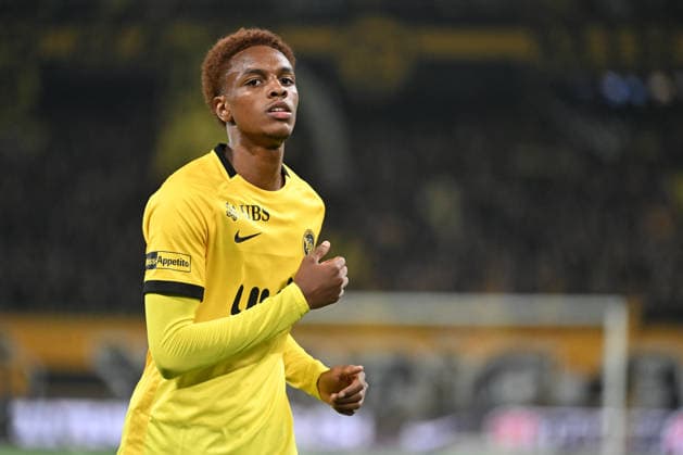 BERN, SWITZERLAND - AUGUST 29: Alvyn Sanches of Young Boys in action during the Swiss Super League match between BSC Young Boys and FC Basel 1893 at Stadion Wankdorf on August 29, 2026 in Bern, Switzerland. Bern Stadion Wankdorf Bern Switzerland Copyright: xJustPictures.ch ManuelxWinterbergerx jp-en-EuSpIm-MWI_2750