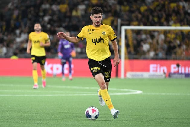 BERN, SWITZERLAND - AUGUST 29: Armin Gigovic of Young Boys in action during the Swiss Super League match between BSC Young Boys and FC Basel 1893 at Stadion Wankdorf on August 29, 2026 in Bern, Switzerland. Bern Stadion Wankdorf Bern Switzerland Copyright: xJustPictures.ch ManuelxWinterbergerx jp-en-EuSpIm-MWI_2929