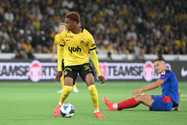 BERN, SWITZERLAND - AUGUST 29: Alvyn Sanches of Young Boys in action during the Swiss Super League match between BSC Young Boys and FC Basel 1893 at Stadion Wankdorf on August 29, 2026 in Bern, Switzerland. Bern Stadion Wankdorf Bern Switzerland Copyright: xJustPictures.ch ManuelxWinterbergerx jp-en-EuSpIm-MWI_2736