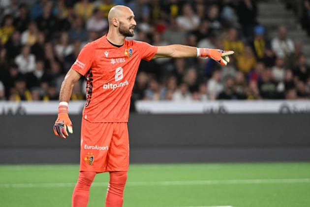 BERN, SWITZERLAND - AUGUST 29: Mirko Salvi of Basel in action during the Swiss Super League match between BSC Young Boys and FC Basel 1893 at Stadion Wankdorf on August 29, 2026 in Bern, Switzerland. Bern Stadion Wankdorf Bern Switzerland Copyright: xJustPictures.ch ManuelxWinterbergerx jp-en-EuSpIm-MWI_2775