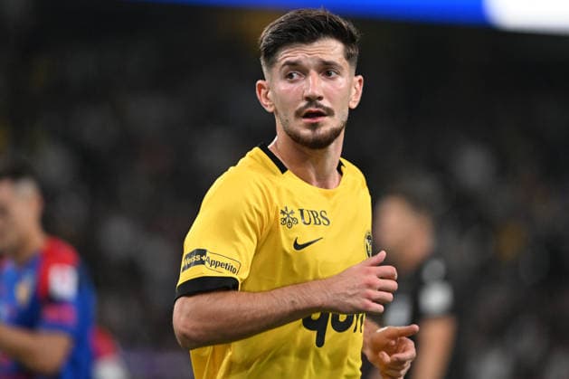 BERN, SWITZERLAND - AUGUST 29: Armin Gigovic of Young Boys in action during the Swiss Super League match between BSC Young Boys and FC Basel 1893 at Stadion Wankdorf on August 29, 2026 in Bern, Switzerland. Bern Stadion Wankdorf Bern Switzerland Copyright: xJustPictures.ch ManuelxWinterbergerx jp-en-EuSpIm-MWI_2956