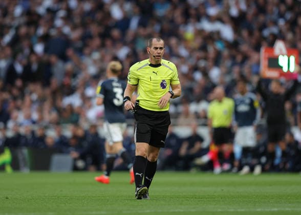 29th August 2026; Tottenham Hotspur Stadium, London, England; Premier League Football, Tottenham Hotspur versus Newcastle United; Referee Peter Banks JohnxPatrickxFletcher