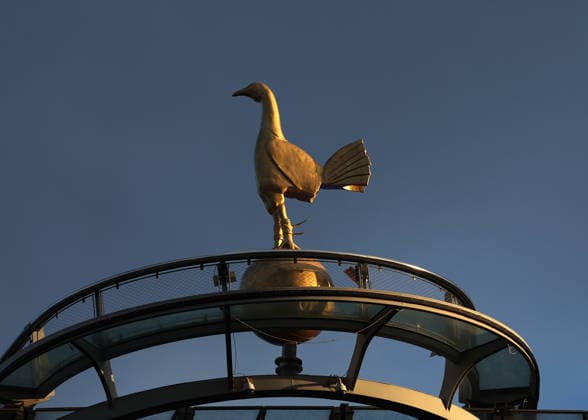 29th August 2026; Tottenham Hotspur Stadium, London, England; Premier League Football, Tottenham Hotspur versus Newcastle United; Tottenham Hotspur golden cockerel shines in the sunset JohnxPatrickxFletcher