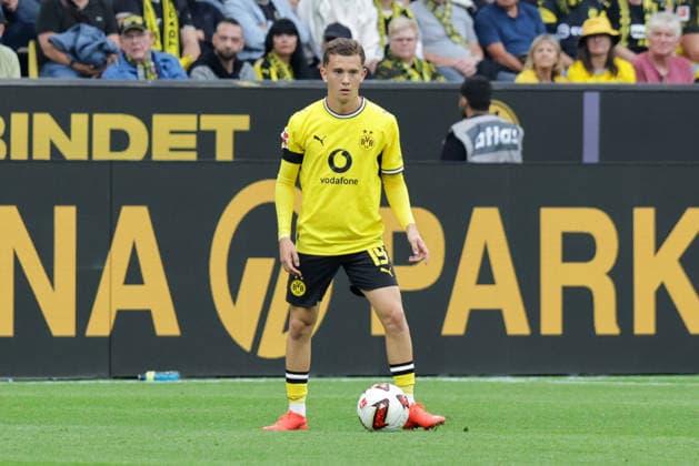 29.08.2026, xgrfx, Fussball 1.Bundesliga, Borussia Dortmund - Hamburger SV v.l. Konstantinos Karetsas (Borussia Dortmund) (DFL DFB REGULATIONS PROHIBIT ANY USE OF PHOTOGRAPHS as IMAGE SEQUENCES and or QUASI-VIDEO) Dortmund *** August 29, 2026, xgrfx, Soccer, Bundesliga 1, Borussia Dortmund vs. Hamburger SV, featuring Konstantinos Karetsas, Borussia Dortmund. DFL and DFB regulations prohibit any use of photographs as image sequences and or quasi-video. Dortmund