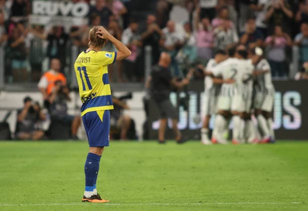IPA87915356 - Pontus Almqvist of Parma Calcio during the 2026 27 Italian Serie A soccer match between Juventus FC and Parma Calcio on August 29, 2026, at Allianz Stadium in Turin, Italy. Photo by Nderim KACELI  Copyright: xNderimxKaceli IPAxSportx xx 87915356